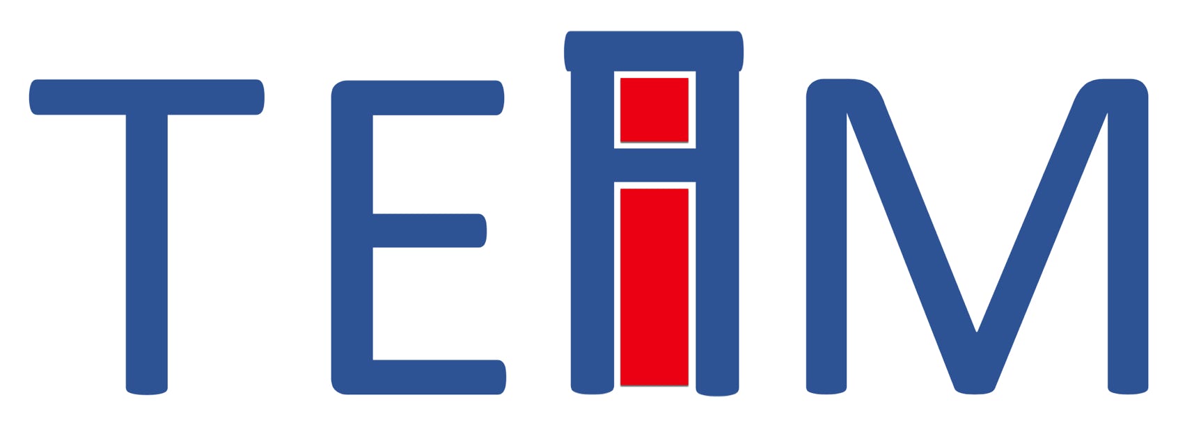 This image shows the word TEAM with the letter A made to also look like a letter i
